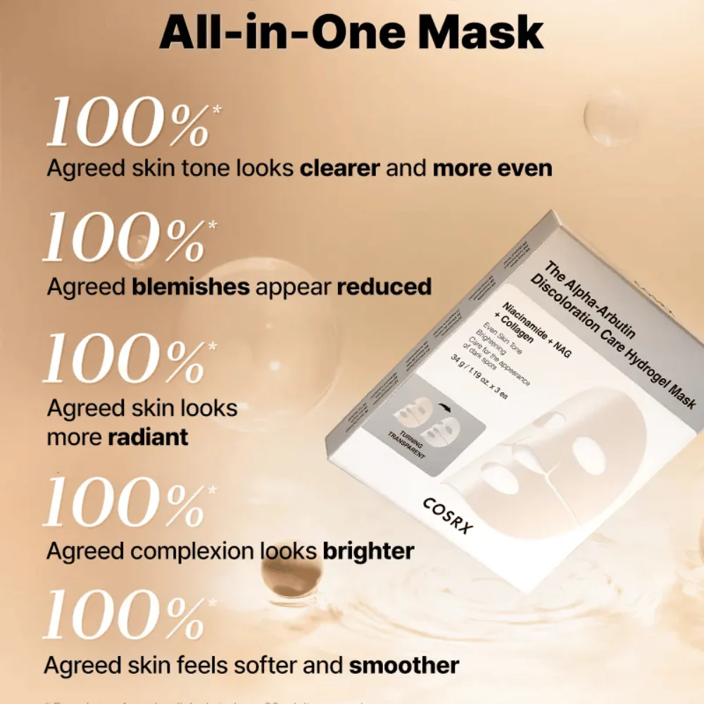 The Alpha-Arbutin Discoloration Care Hydrogel Mask (3 sheets) - Image 5