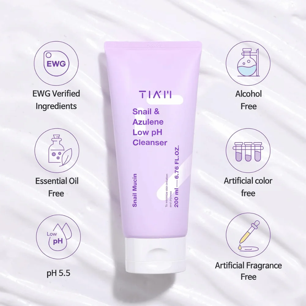 Snail & Azulene Low pH Cleanser 200ml - Image 2